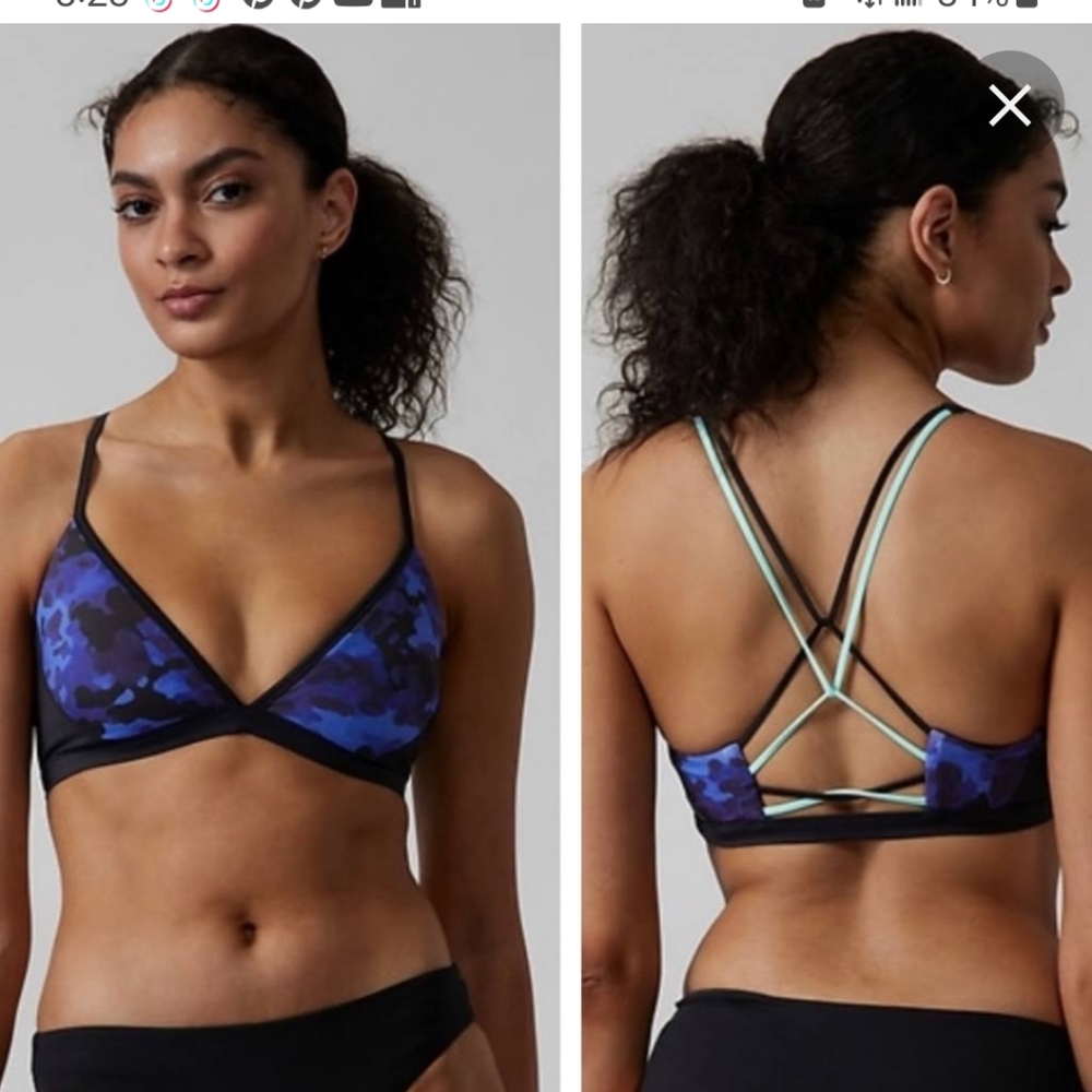 Athleta Freestyle Camo Bikini Top